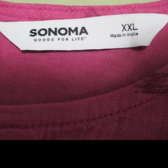 Sonoma top NEW sleeveless raspberry color, blousy, lightweight size XXL - Picture 2 of 7
